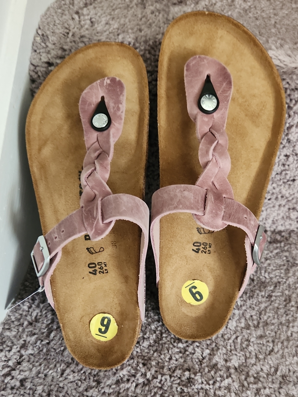 Birkenstock Gizeh Oiled Leather Braid . New With Tags 40 - Picture 5 of 5